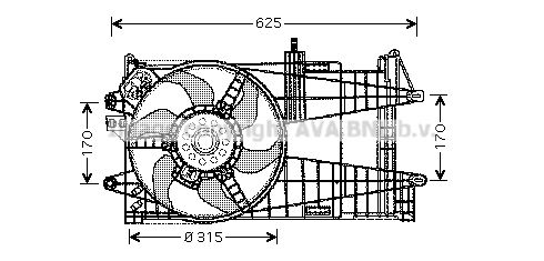 AVA QUALITY COOLING Вентилятор, охлаждение двигателя FT7519